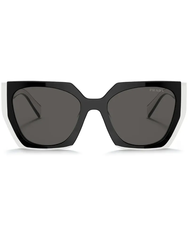 Prada Sonnenbrille mit Butterfly-Gestell - Schwarz Schwarz