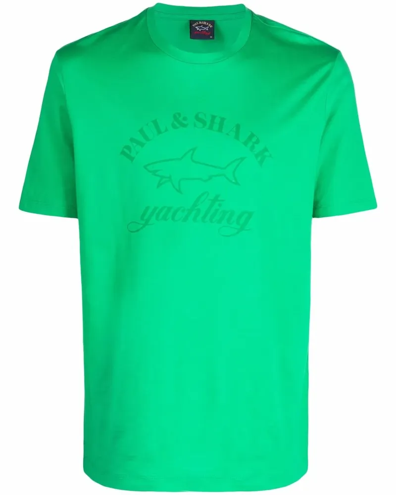 Paul & Shark T-Shirt mit Logo-Print - Grün Grün