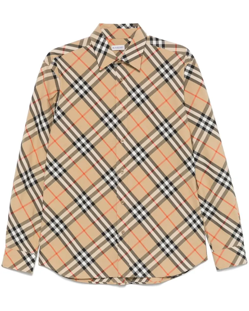 Burberry Hemd mit IP-Check - Nude Nude