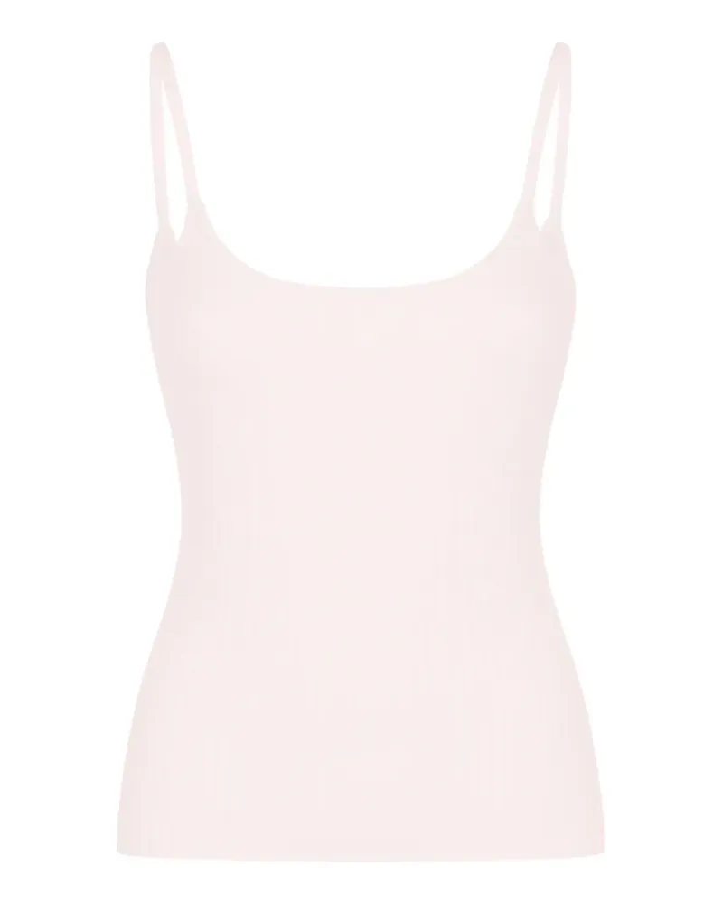 Courrèges Geripptes Oberteil mit Logo - Rosa Rosa