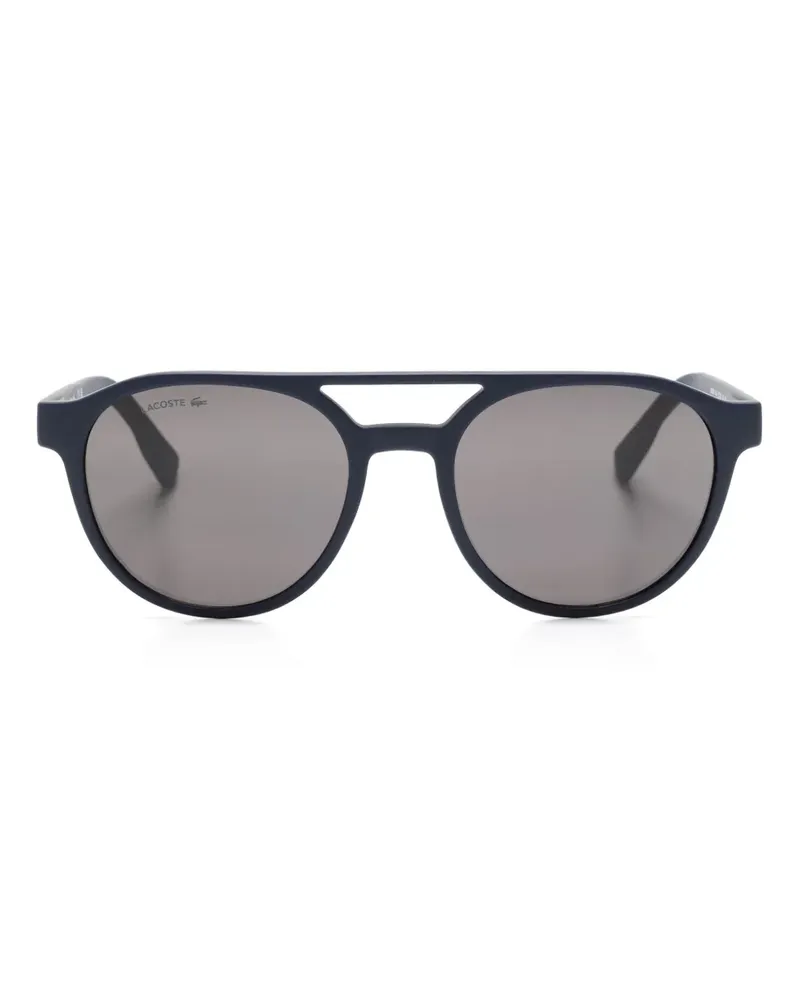 Lacoste Sonnenbrille mit rundem Gestell - Blau Blau