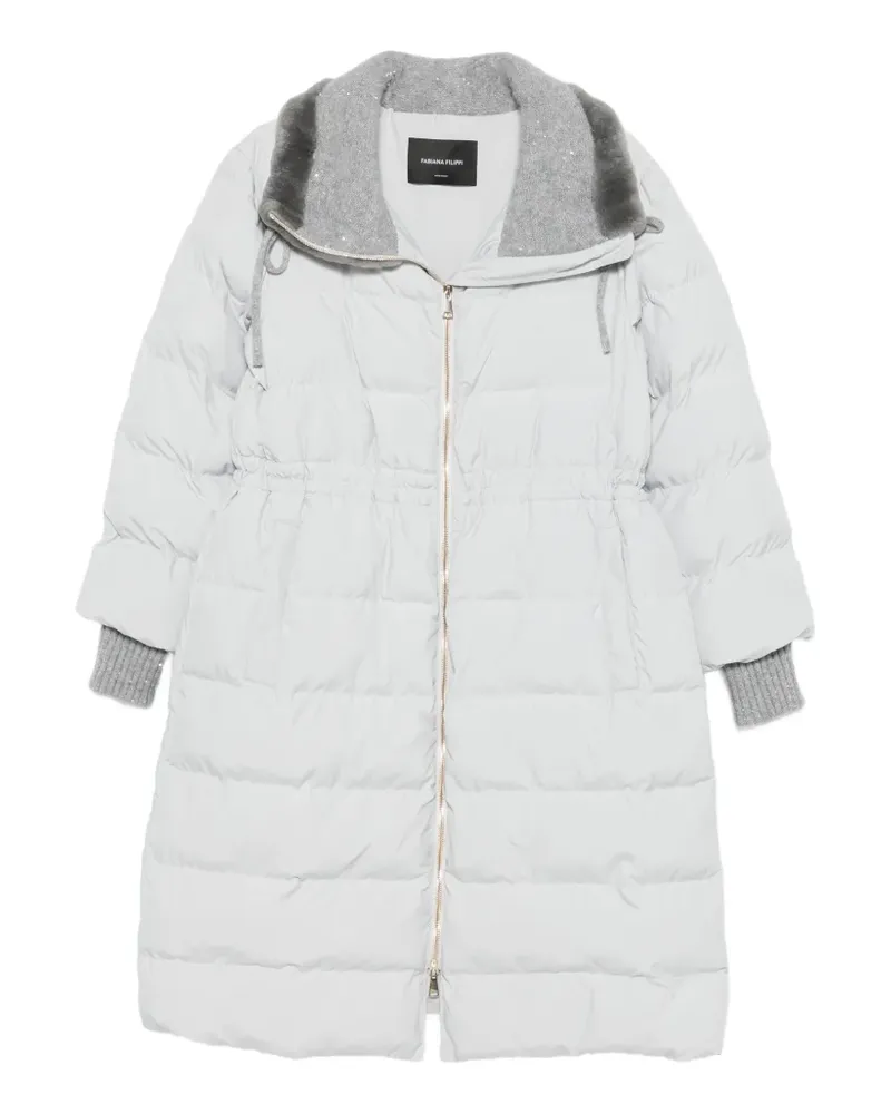Fabiana Filippi Gesteppter Parka mit Shearling-Besatz - Grau Grau