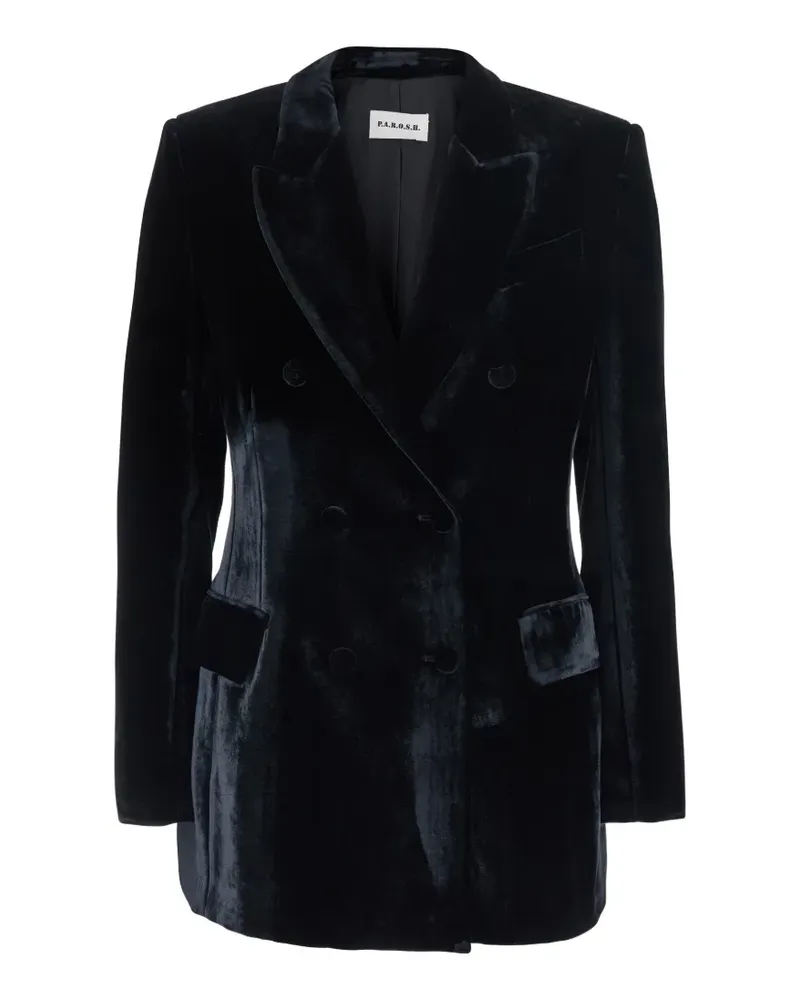 P.A.R.O.S.H. P.A.R.O H. double-breasted long-sleeve blazer - Schwarz Schwarz