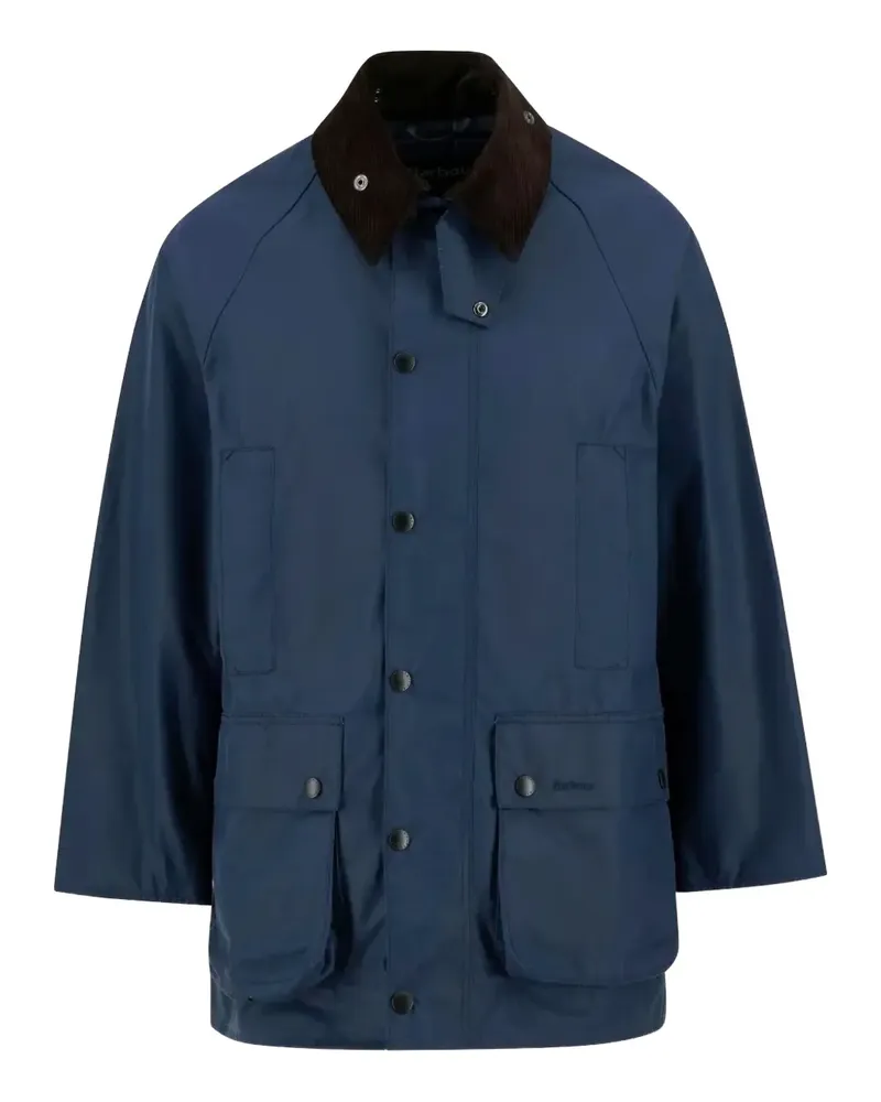 Barbour corduroy-collar cotton jacket - Blau Blau