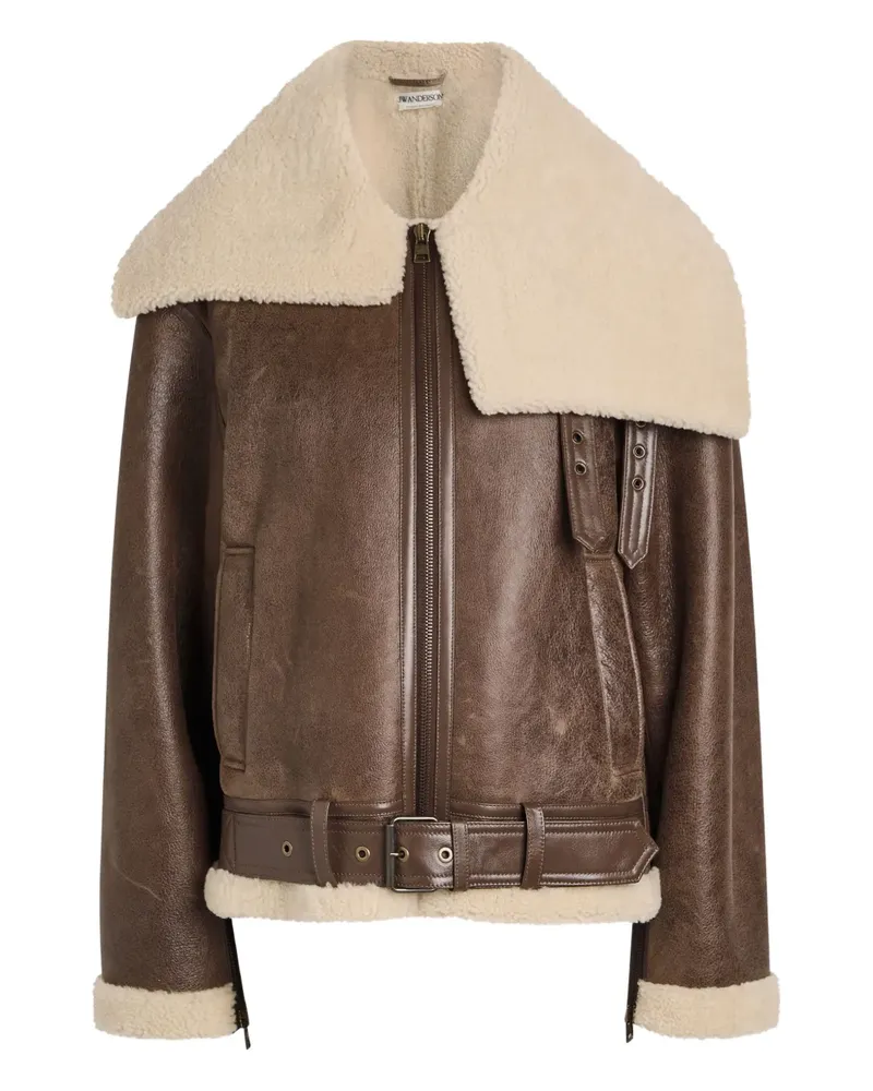J.W.Anderson shearling belted jacket - Braun Braun
