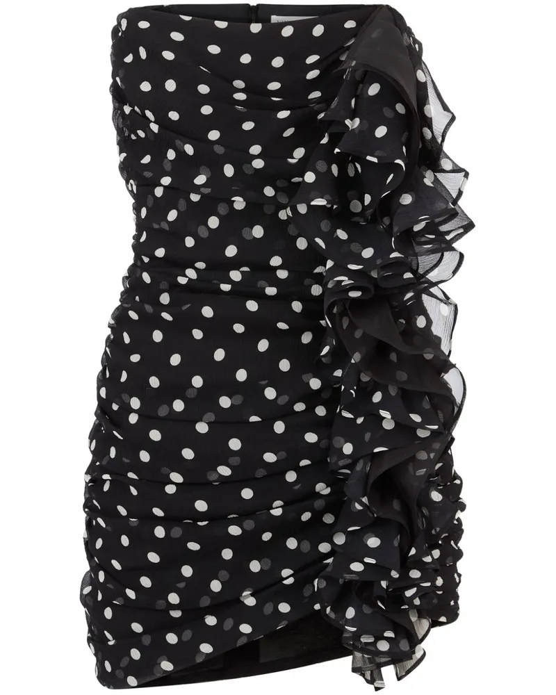 Nina Ricci Gepunktetes Minikleid - Schwarz Schwarz