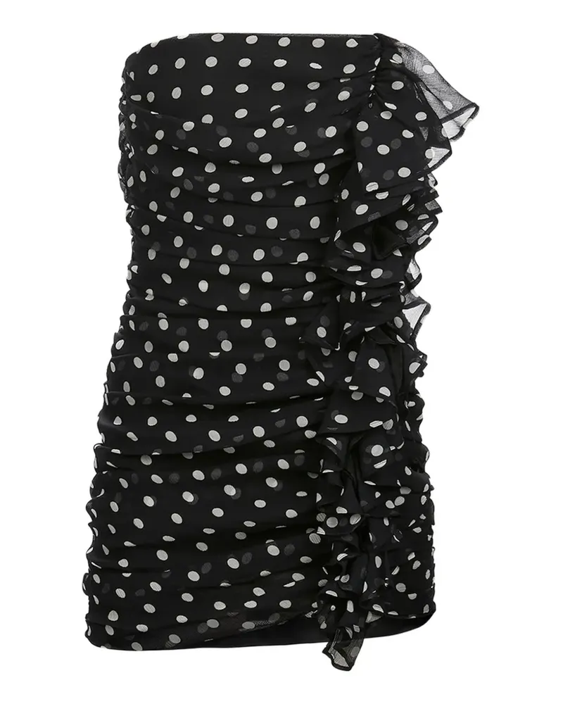 Nina Ricci Schulterfreies Minikleid mit Polka Dots - Schwarz Schwarz