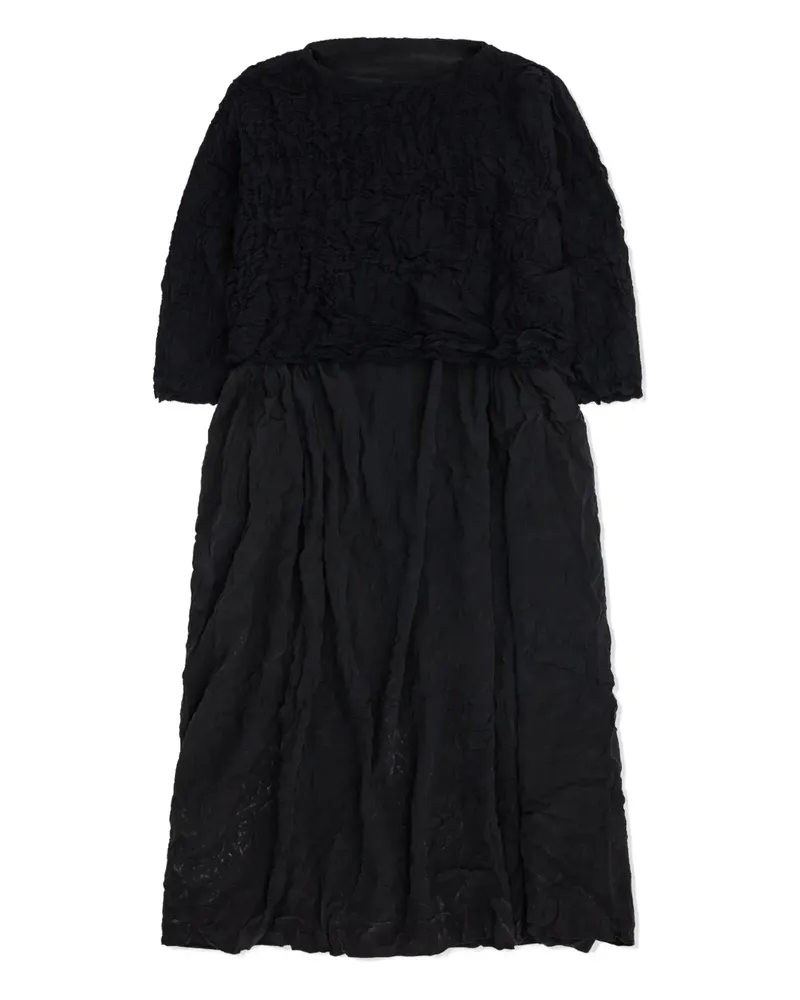 Daniela Gregis textured midi dress - Schwarz Schwarz