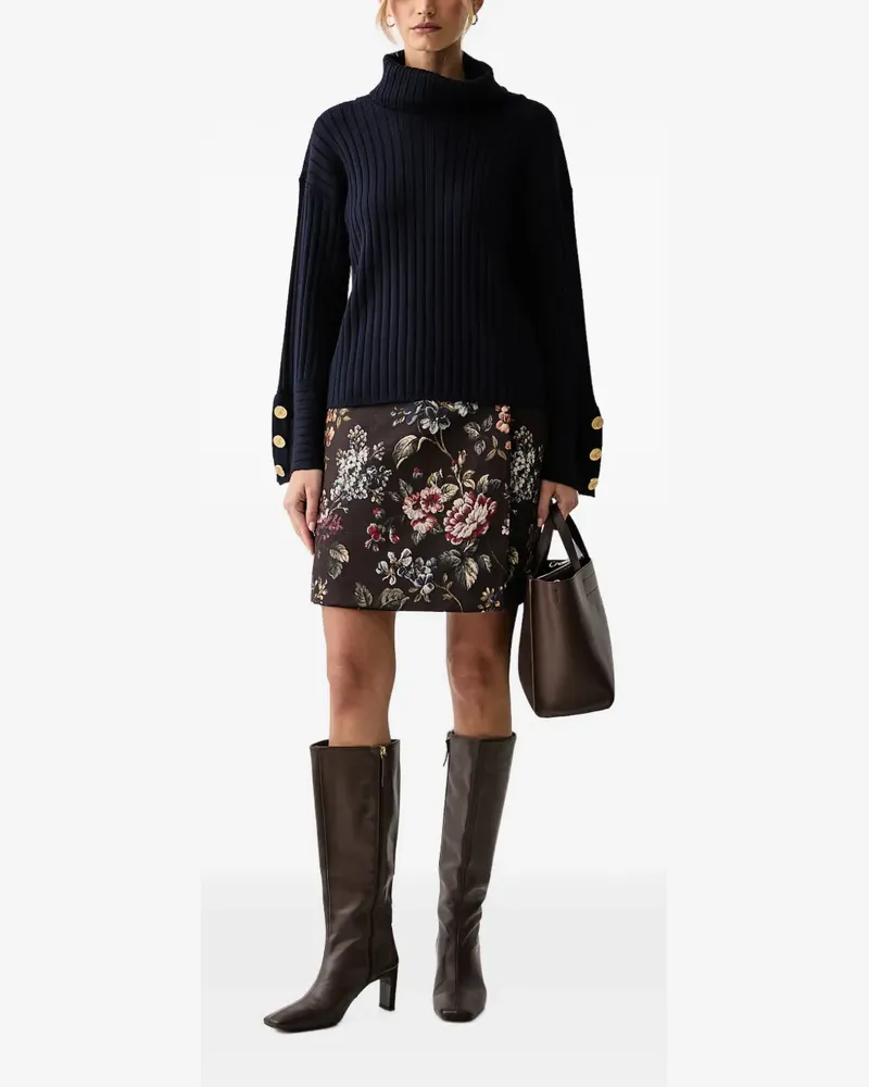 Luisa Spagnoli Gerippter Mabels Pullover mit Knöpfen - Blau Blau