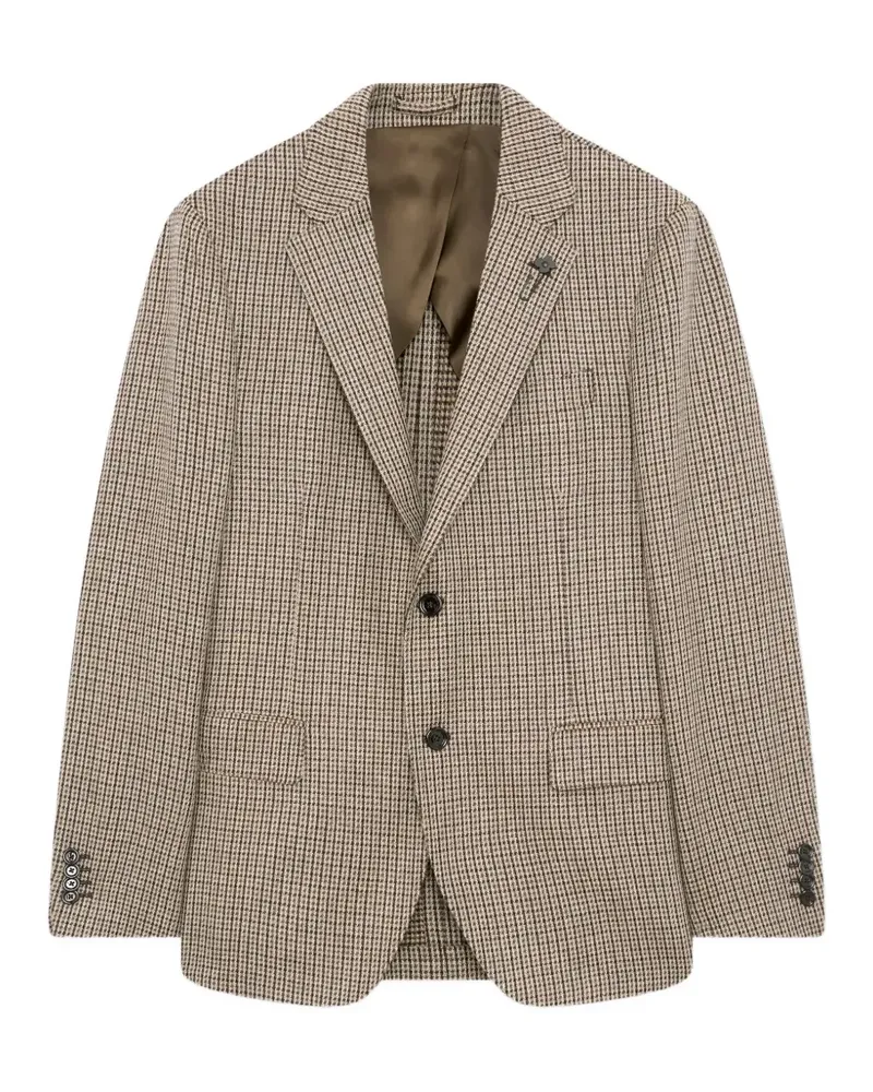 LARDINI Iconic single-breasted blazer - Nude Nude