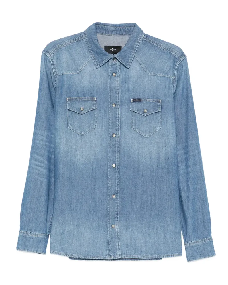 7 for all mankind faded-effect shirt - Blau Blau