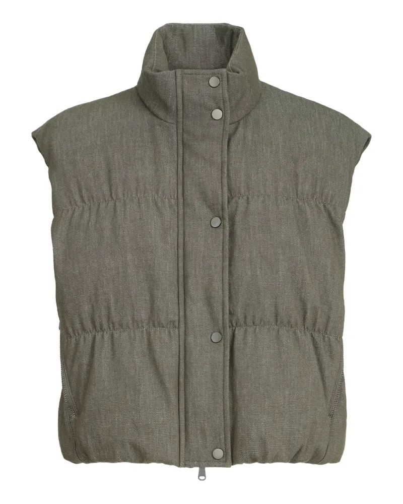 Brunello Cucinelli Weste aus Twill-Gewebe - Grün Grün
