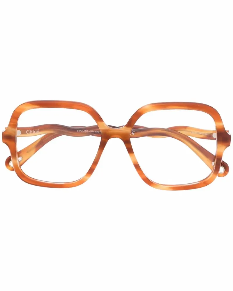 Chloé Brille mit Oversized-Gestell - Nude Nude