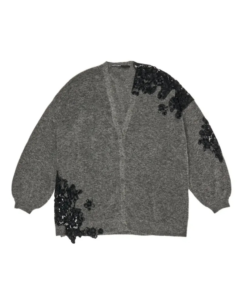 BIMBA Y LOLA Cardigan mit Spitzendetail - Grau Grau