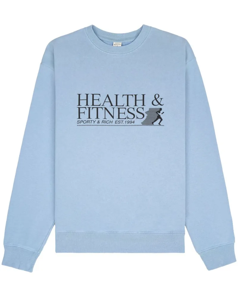 SPORTY & RICH Health & Fitness Sweatshirt - Blau Blau