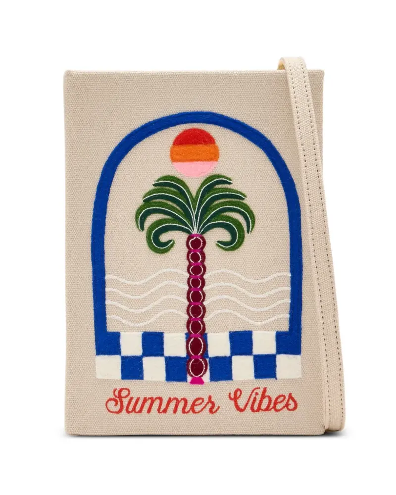 Olympia Le-Tan tree-embroidered clutch bag - Nude Nude