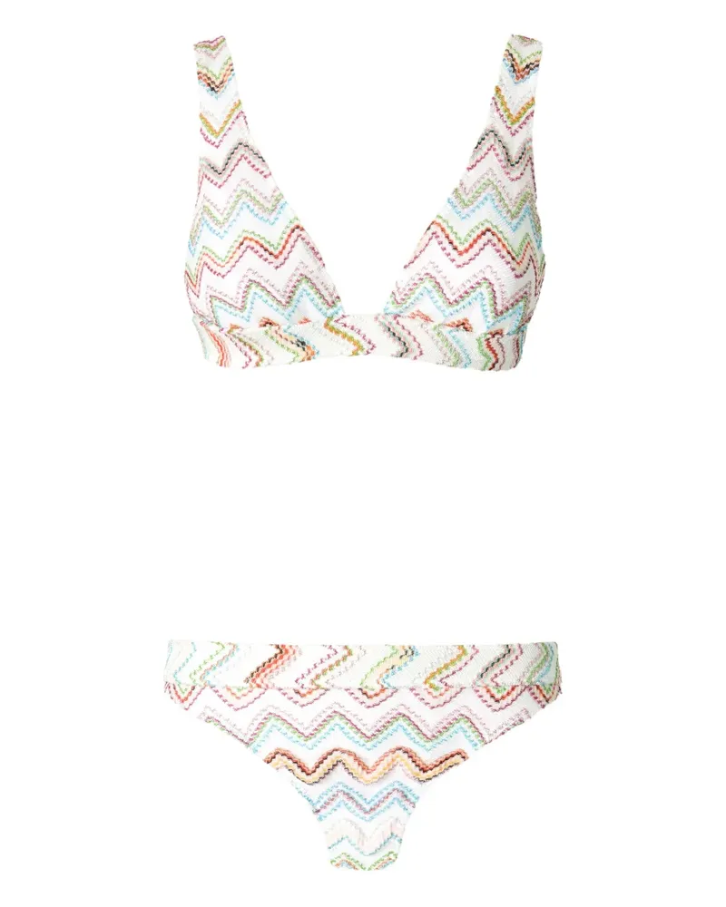 Missoni Bikini mit Zickzackmuster - Weiß Weiß