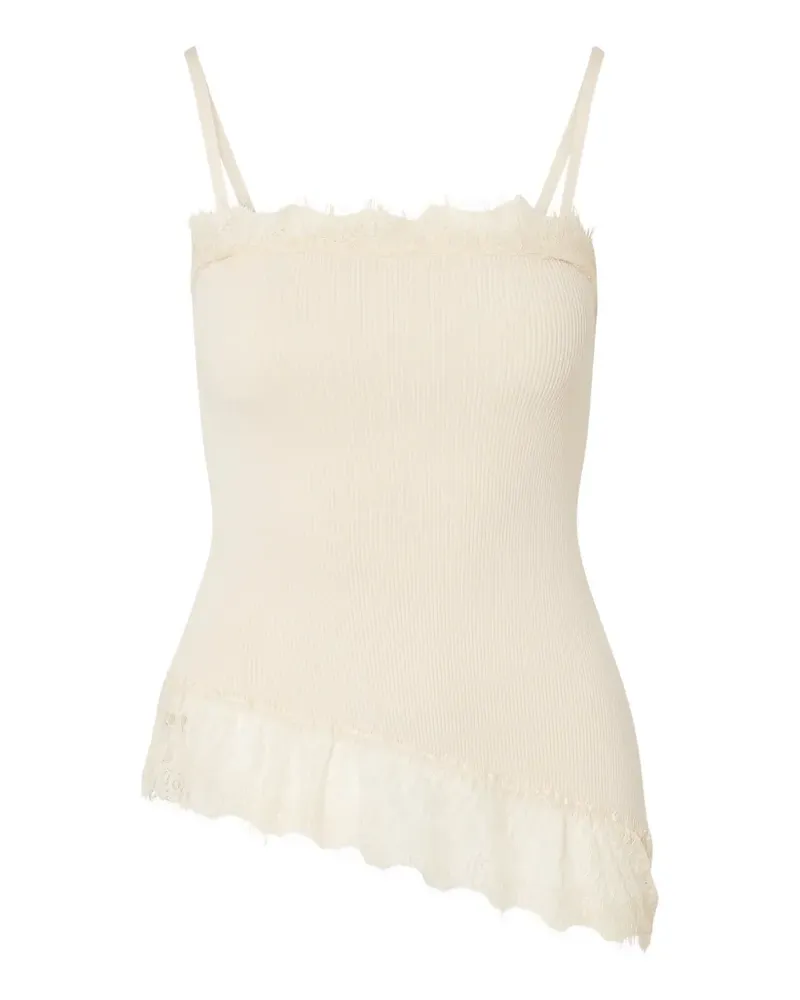 Liu Jo asymmetric top with lace details - Nude Nude
