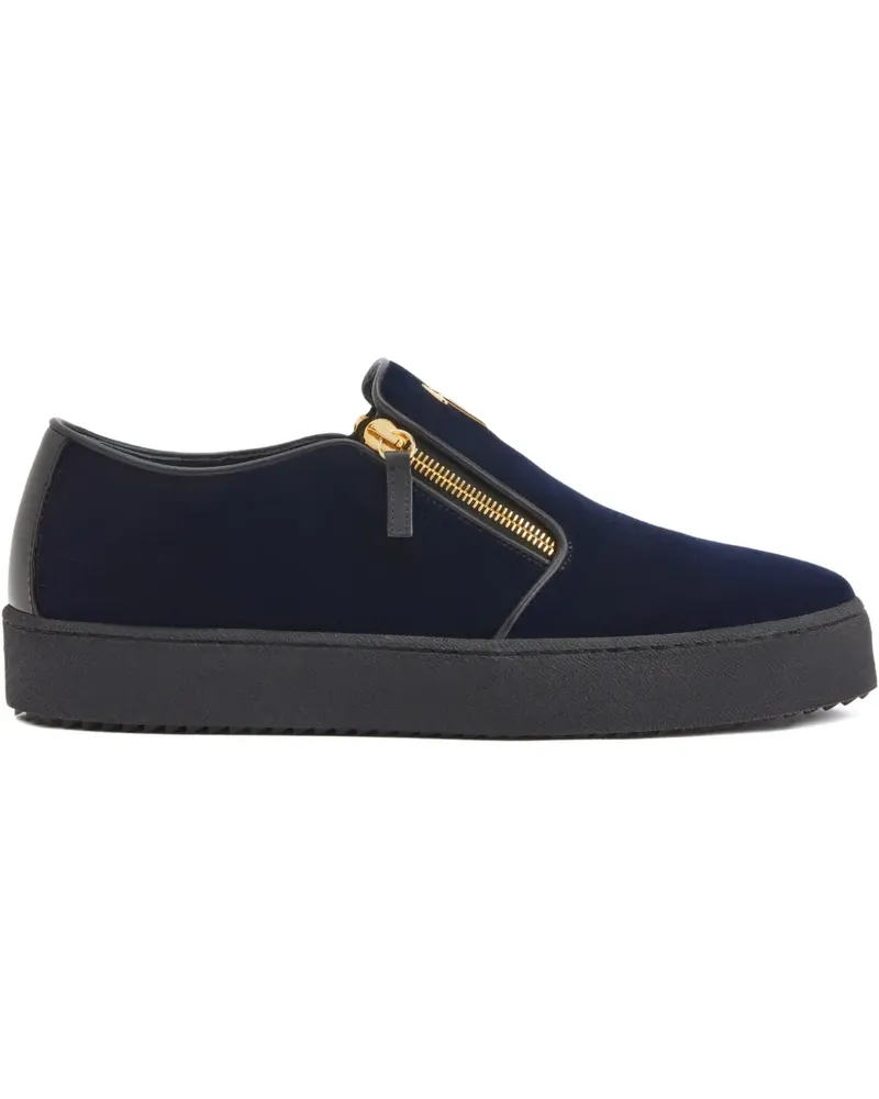 Giuseppe Zanotti Gz-kobe signature-detail zipped slip-ons - Blau Blau