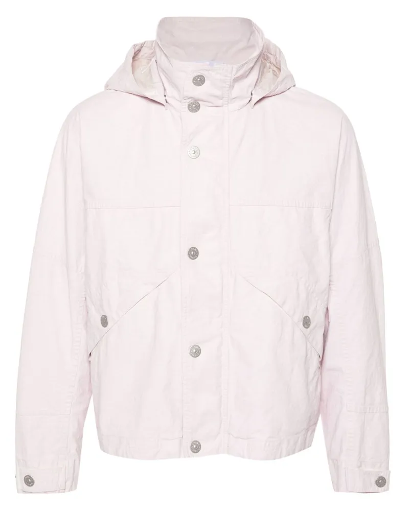 Stone Island Kapuzenjacke aus Leinen - Rosa Rosa