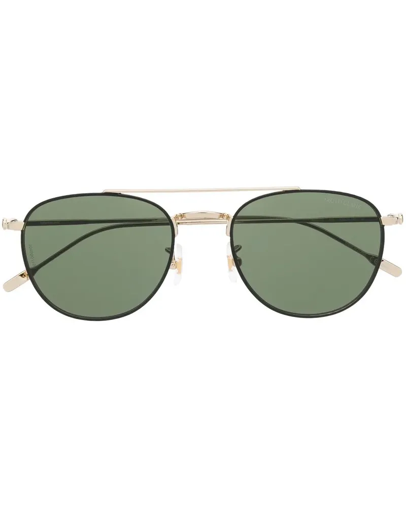 Montblanc Runde Pilotenbrille - Gold Gold