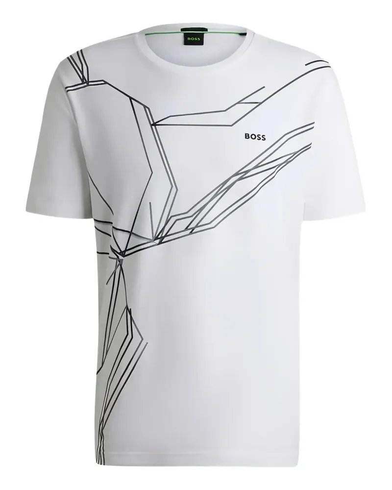 HUGO BOSS T-Shirt mit Bienen-Grafik - Weiß Weiß