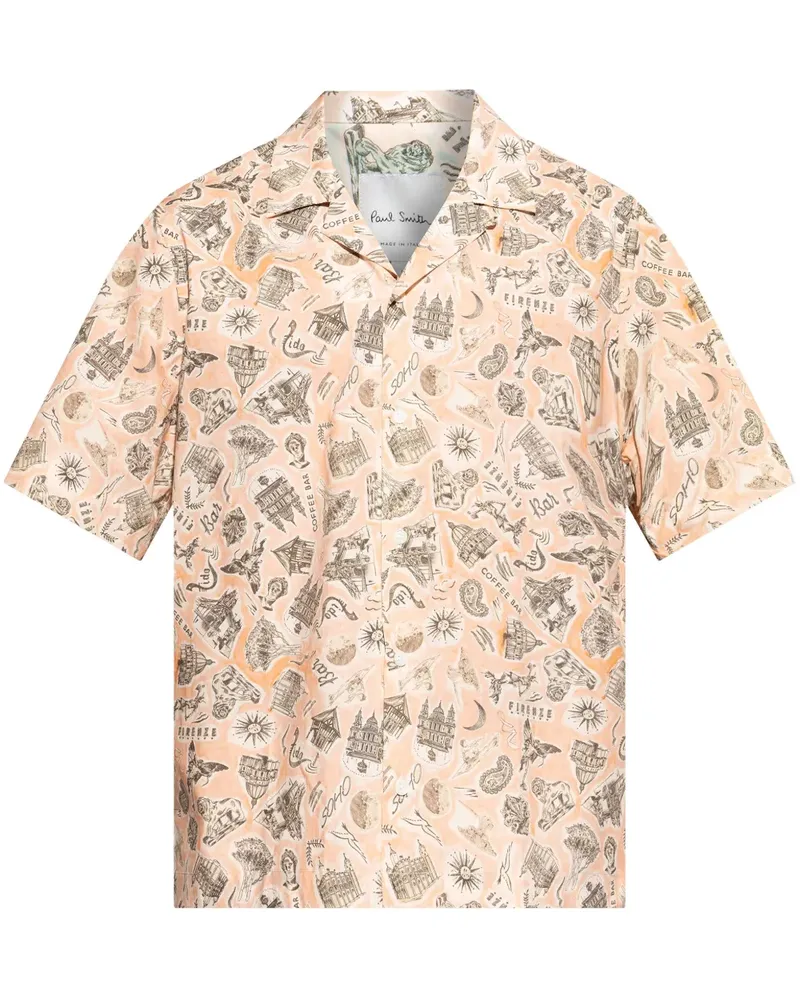 Paul Smith Gemustertes Hemd - Rosa Rosa