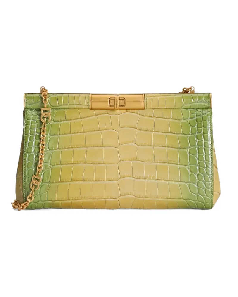 Dolce & Gabbana Marlene degradé alligator shoulder bag - Grün Grün