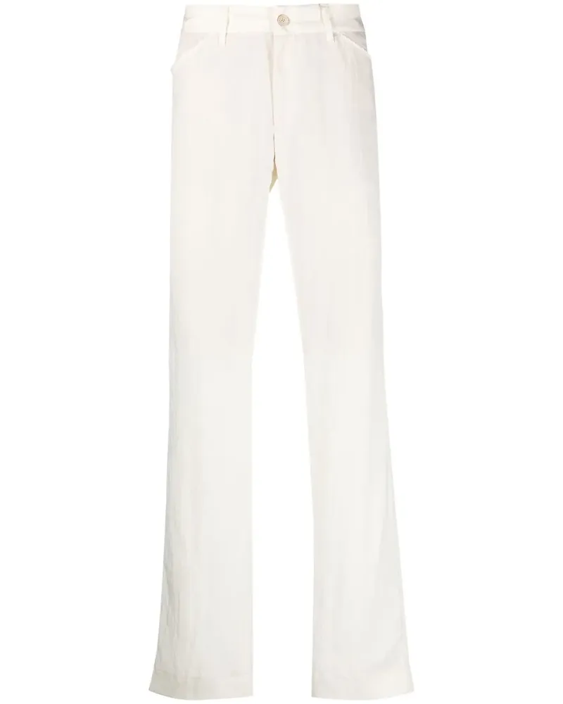 Etro Halbhohe Straight-Leg-Hose - Weiß Weiß