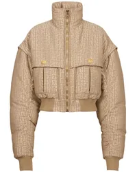 Balmain Gesteppte Labyrinth Jacke Nude