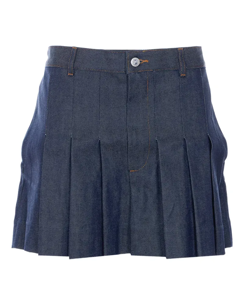 A.P.C. pleated mini skirt - Blau Blau
