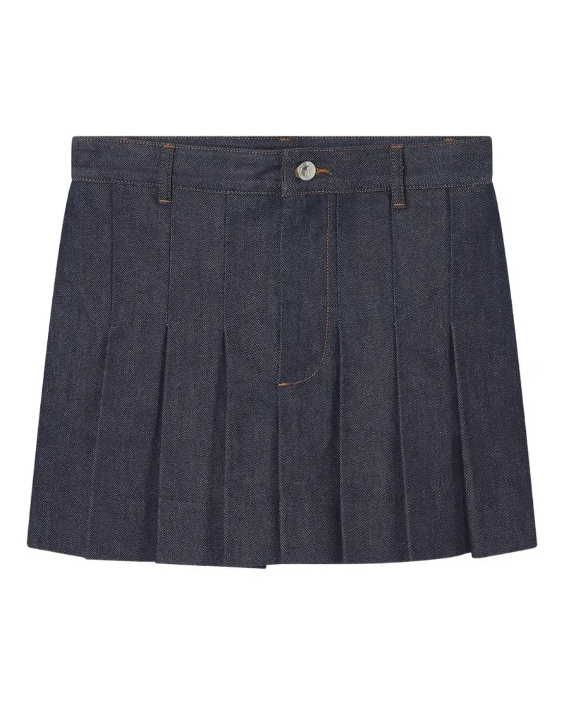 A.P.C. Minirock mit Falten - Blau Blau