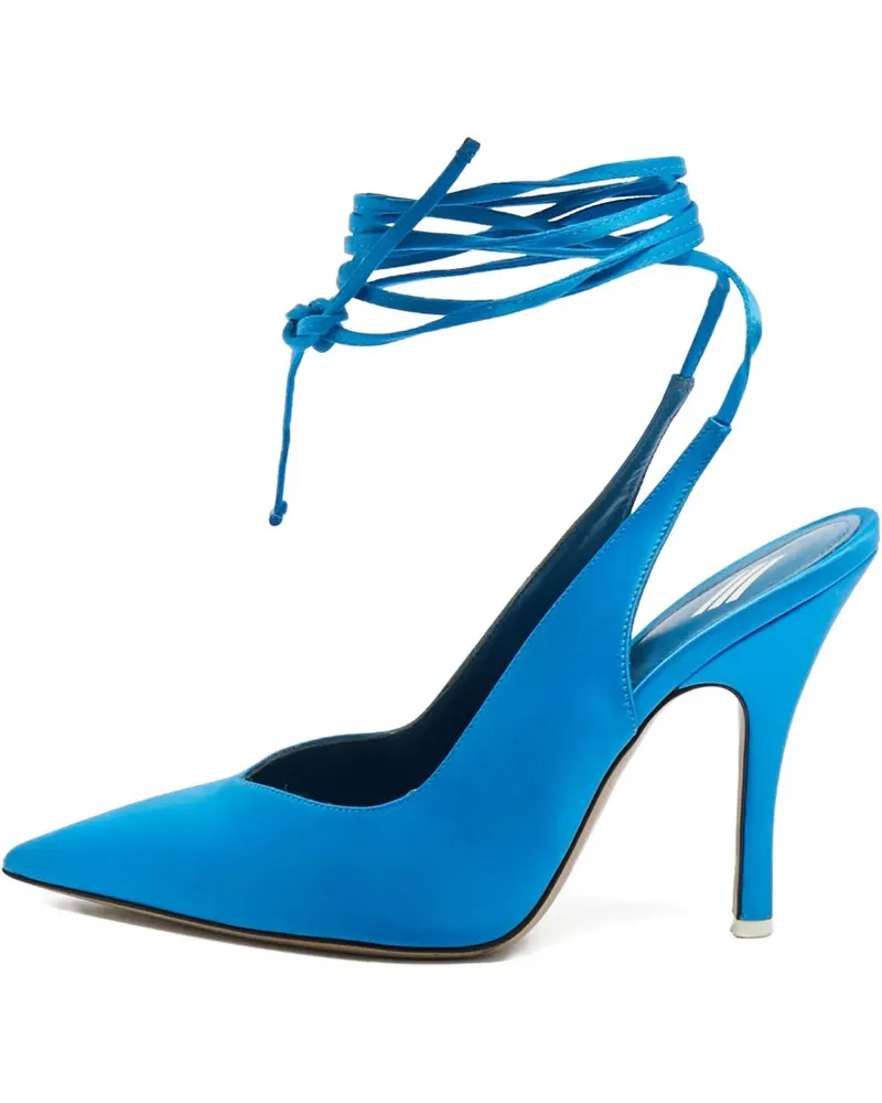 ATTICO Pre-owned Satin-Pumps 120MM - Blau Blau