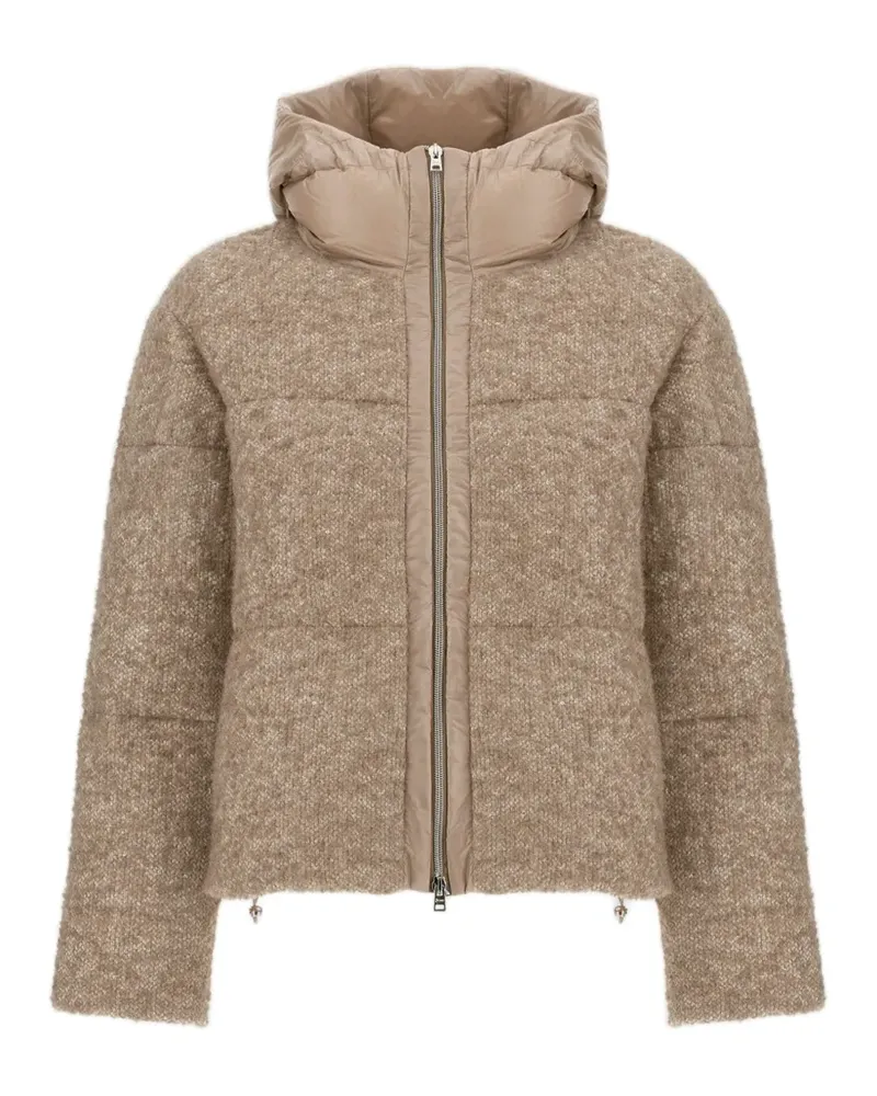 Herno sequin-embellished bouclé jacket - Nude Nude