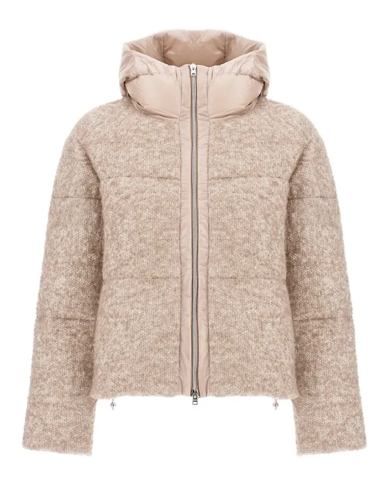 Herno sequin-embellished bouclé jacket - Nude Nude
