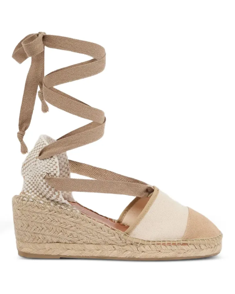 Carel Parasol Wedge-Espadrilles mit Schnürung - Nude Nude