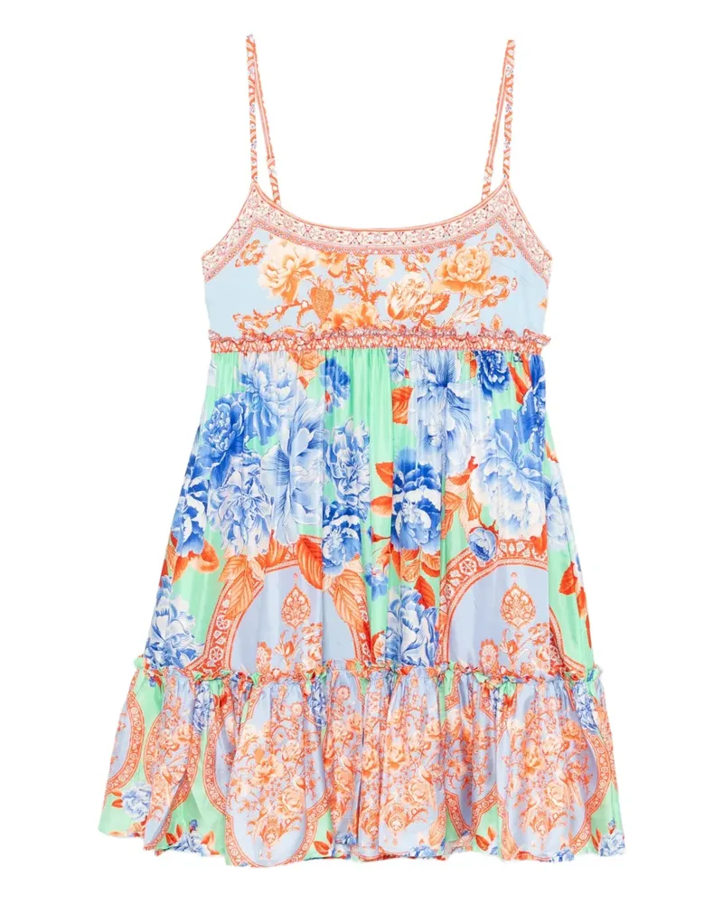 Camilla jersey bodice short dress - Orange Orange