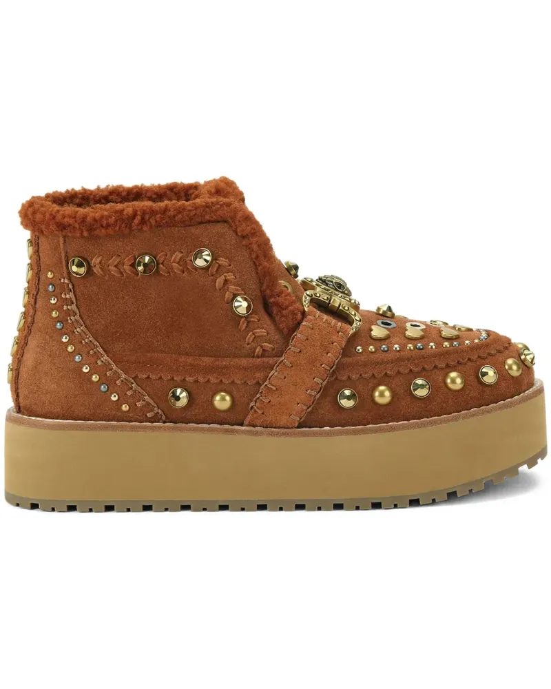 Kurt Geiger Eagle Head Stiefel mit Nieten - Braun Braun