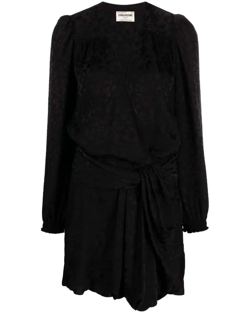 Zadig & Voltaire Minikleid mit Leoparden-Print - Schwarz Schwarz
