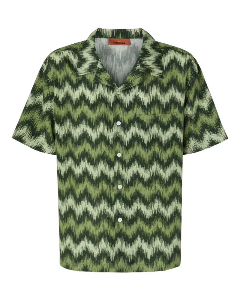 Missoni Hemd mit Zickzackmuster - Grün Grün