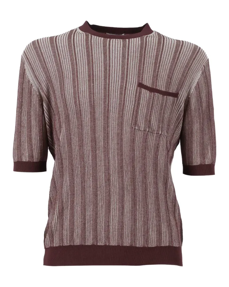 Ballantyne striped short-sleeve polo shirt - Braun Braun