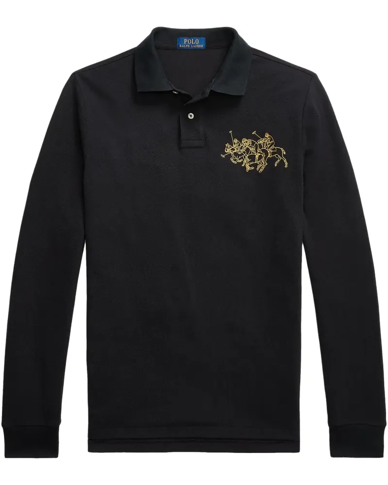 Ralph Lauren Lunar New Year Triple-Pony Poloshirt - Schwarz Schwarz