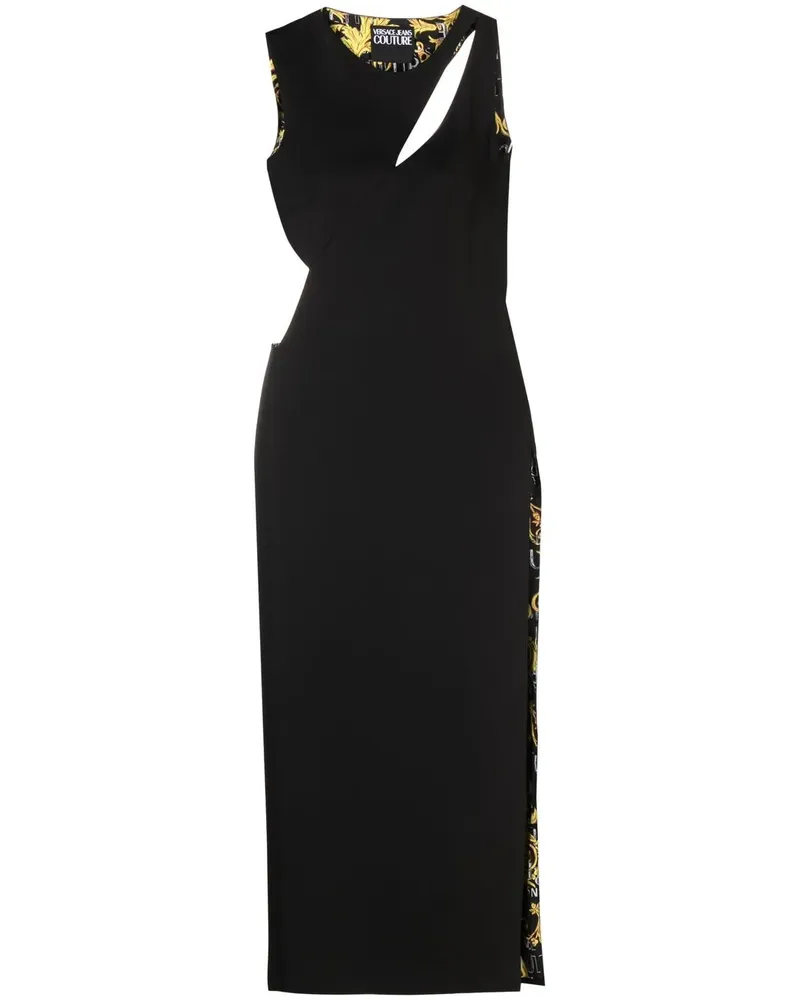 Versace Jeans Maxikleid mit Cut-Outs - Schwarz Schwarz