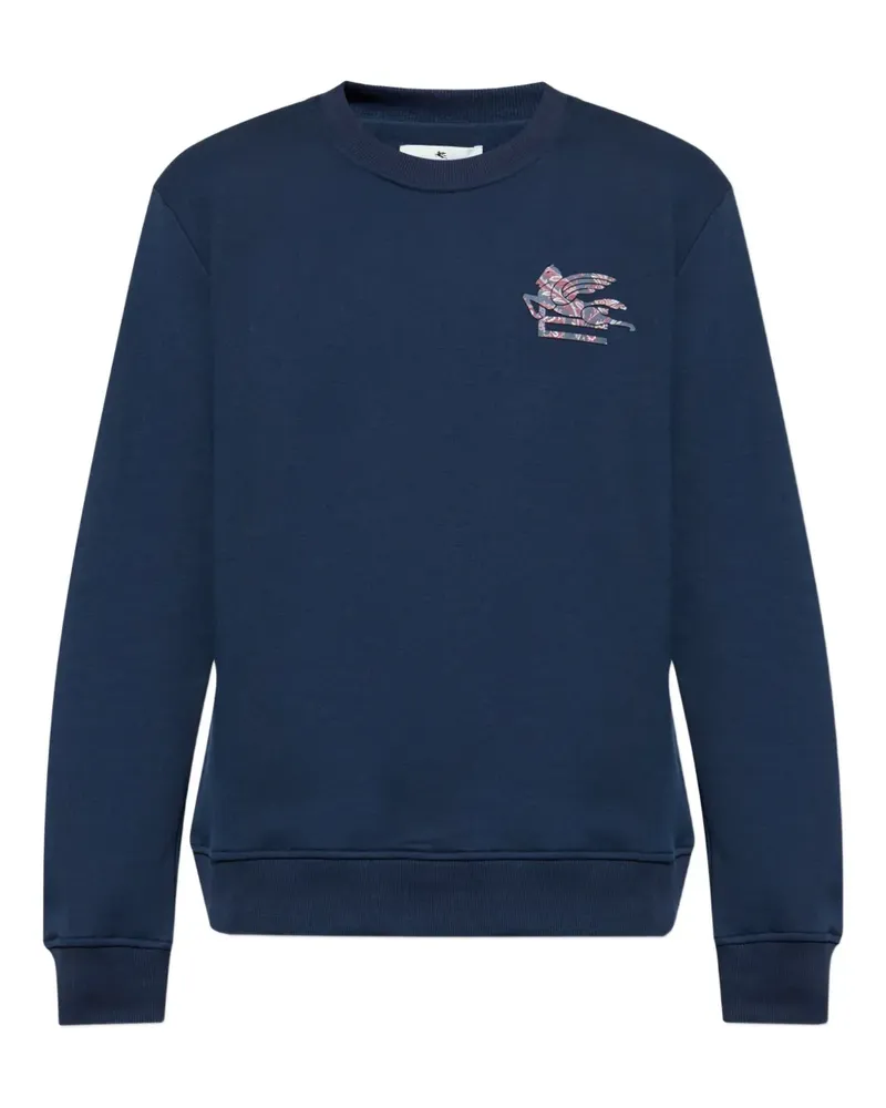 Etro Sweatshirt mit Logo-Stickerei - Blau Blau