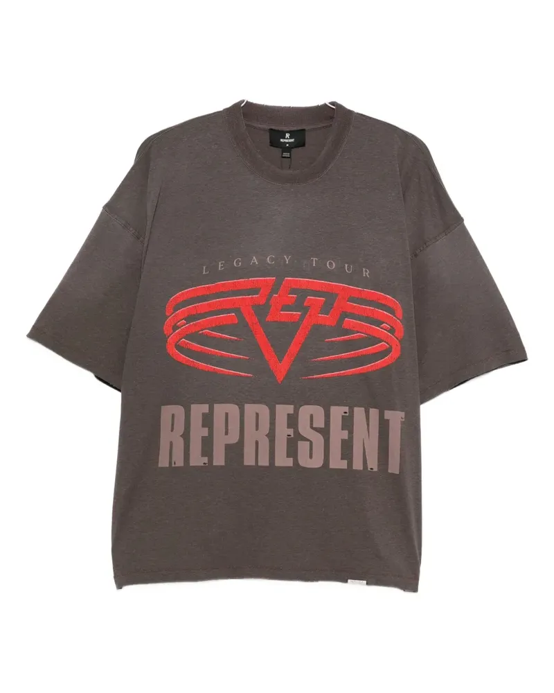 REPRESENT T-Shirt mit Logo-Print - Schwarz Schwarz