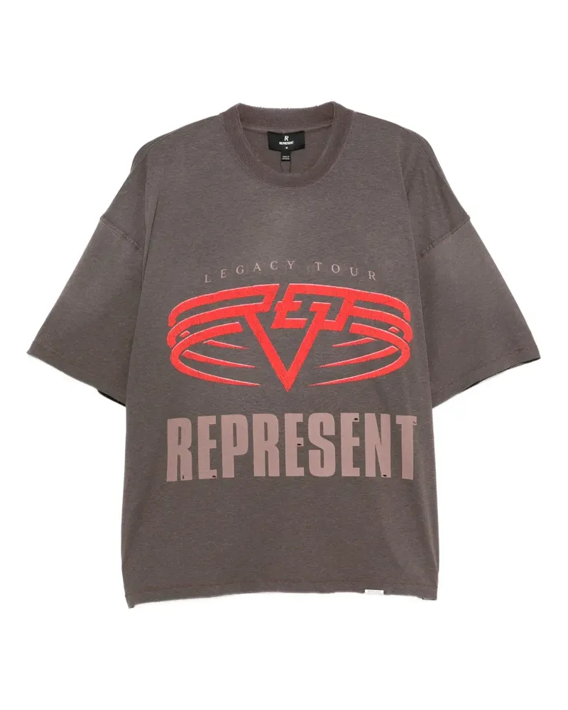REPRESENT T-Shirt mit Logo-Print - Schwarz Schwarz