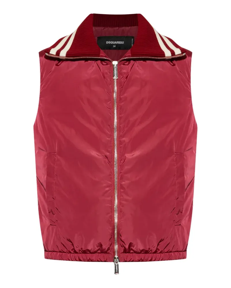 Dsquared2 stripe-trim gilet - Rot Rot