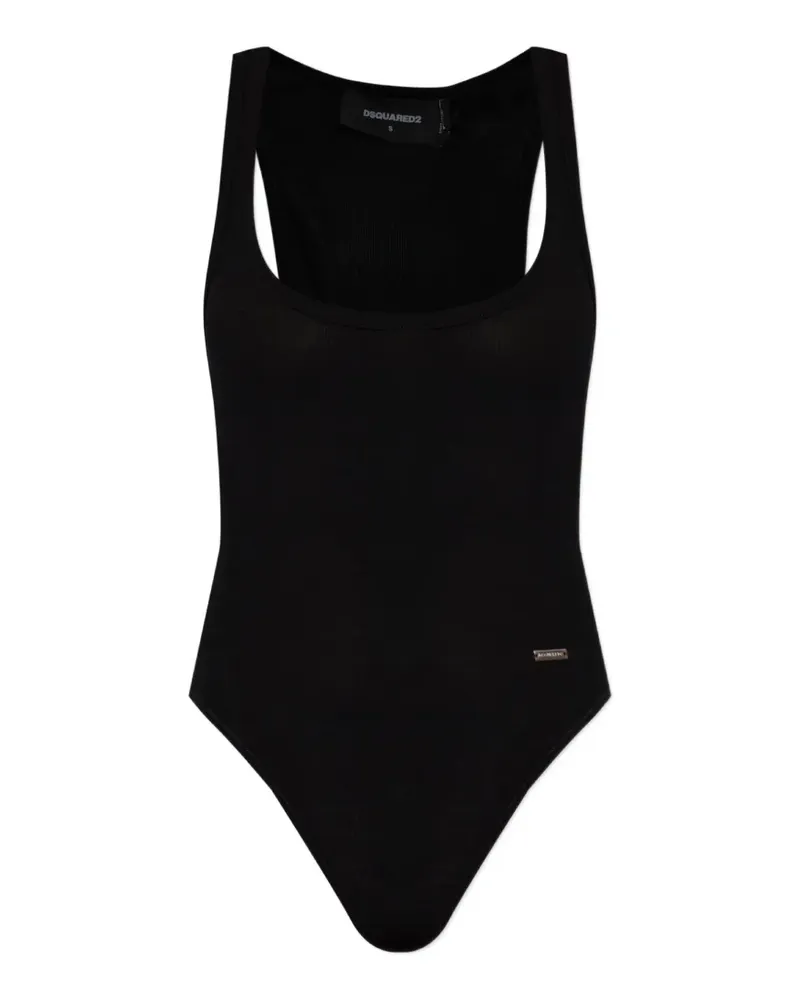 Dsquared2 Body aus geripptem Strick - Schwarz Schwarz