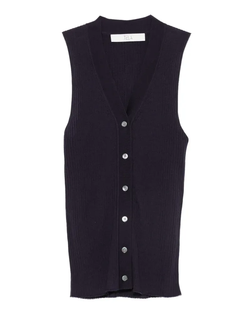 TELA Gerippter Cardigan - Violett Violett