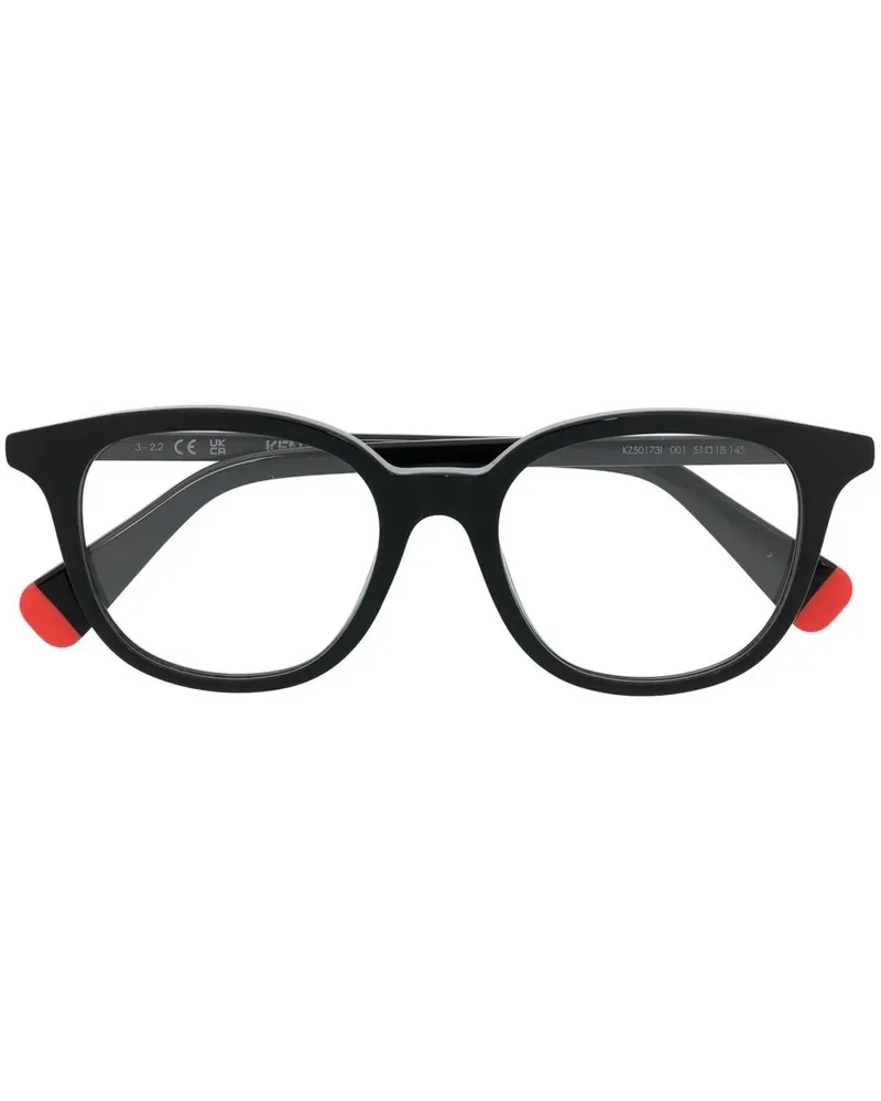 Kenzo Brille mit Logo-Print - Schwarz Schwarz
